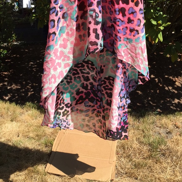 Bebe Pink Cheetah Dress - Picture 3 of 4